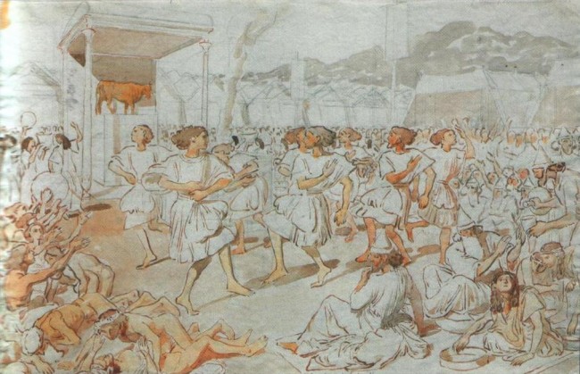 Сочинение по картине: Иванов - "Народ израильский поклоняется Золотому тельцу"