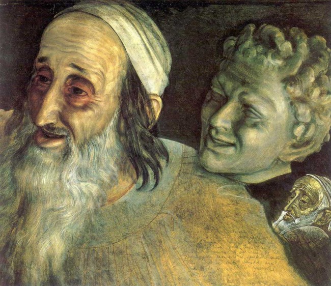 Сочинение по картине: Иванов - "Полуфигура поднимающегося старика. Голова фавна"