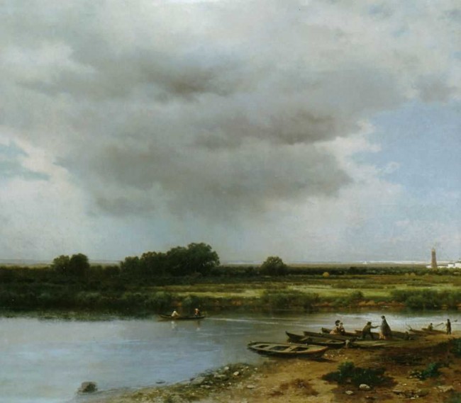 Сочинение по картине: Каменев - "Вид на реку Казанку"