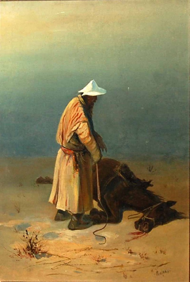 Сочинение по картине: Каразин - "Киргиз у падшей лошади" Сочинение по картине: Каразин - "Киргиз у падшей лошади"