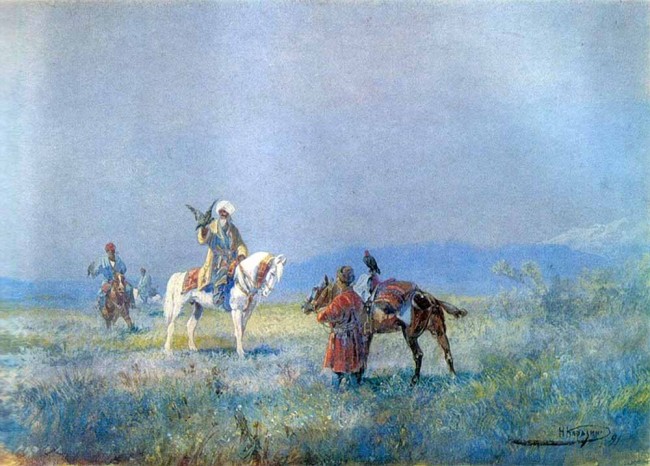 Сочинение по картине: Каразин - "Соколиная охота"