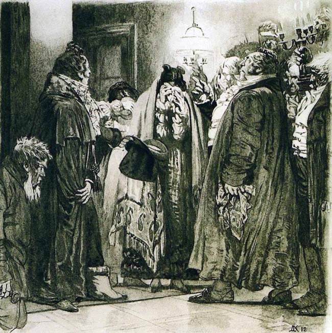 Сочинение по картине: Кардовский - "А вас, сударь, прошу я толком…"