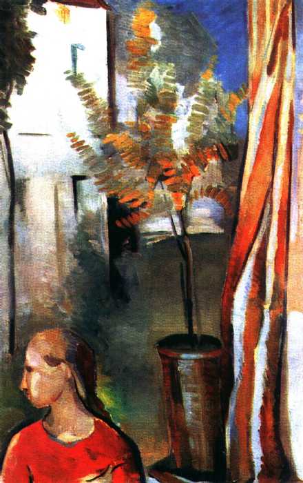 Сочинение по картине: Карев - "Девушка в красном"