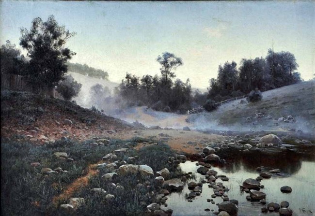 Сочинение по картине: Казанцев - "Туманное утро"