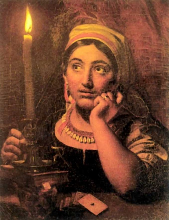 Сочинение по картине: Кипренский - "Ворожея со свечой"