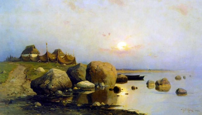 Сочинение по картине: Клевер - "Рыбацкая деревня"