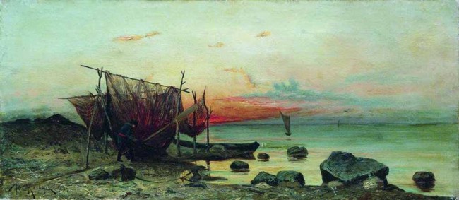 Сочинение по картине: Клевер - "Утро в заливе. Рыбацкие сети"