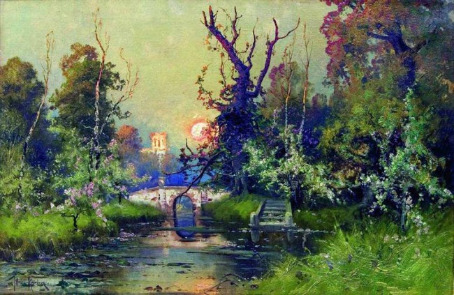 Сочинение по картине: Клевер - "В парке Гатчинского дворца"