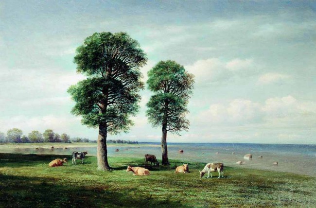 Сочинение по картине: Клодт - "Летний день. Стадо у реки"