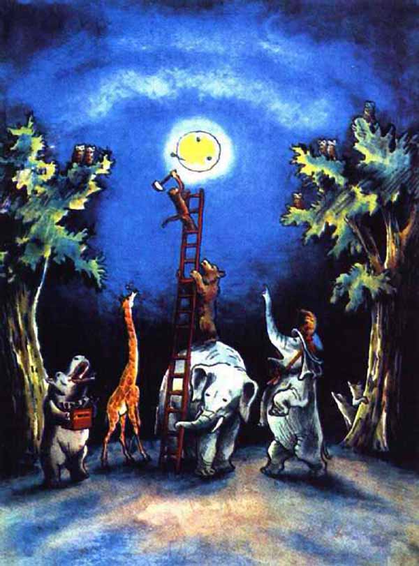 Сочинение по картине: Конашевич - "Иллюстрация к сборнику К.И.Чуковского «Сказки»"