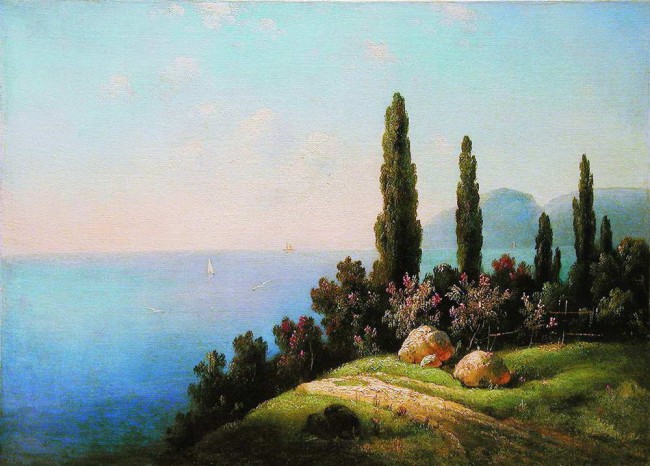 Сочинение по картине: Кондратенко - "Крым. Вид на море"