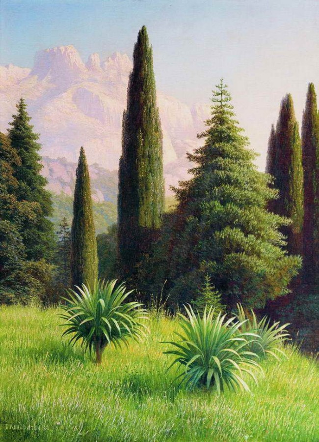 Сочинение по картине: Кондратенко - "Пейзаж с Ай-Петри"