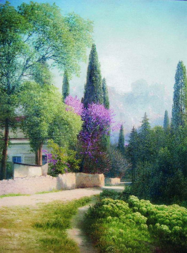 Сочинение по картине: Кондратенко - "Весна в Крыму. Вид на Ай-Петри"