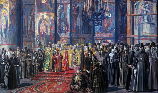 Сочинение по картине: Корин - "Реквием (Русь уходящая)"