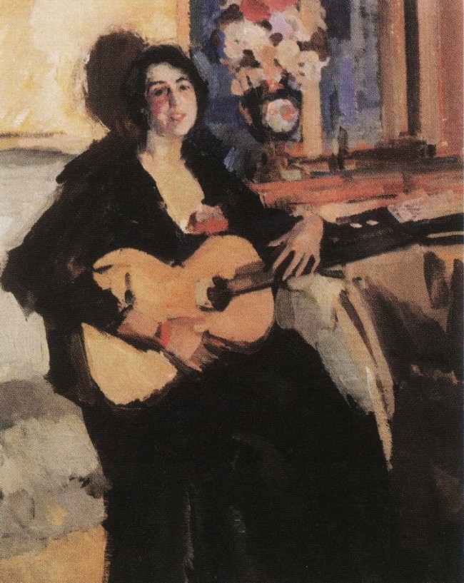 Сочинение по картине: Коровин - "Дама с гитарой"