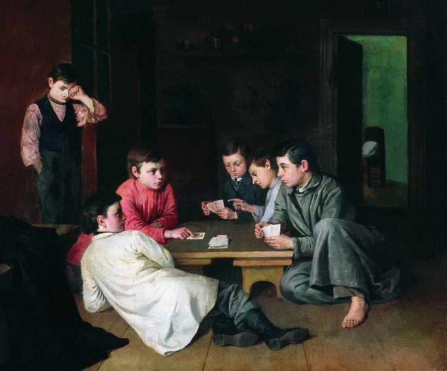 Сочинение по картине: Корзухин - "Игра в карты"