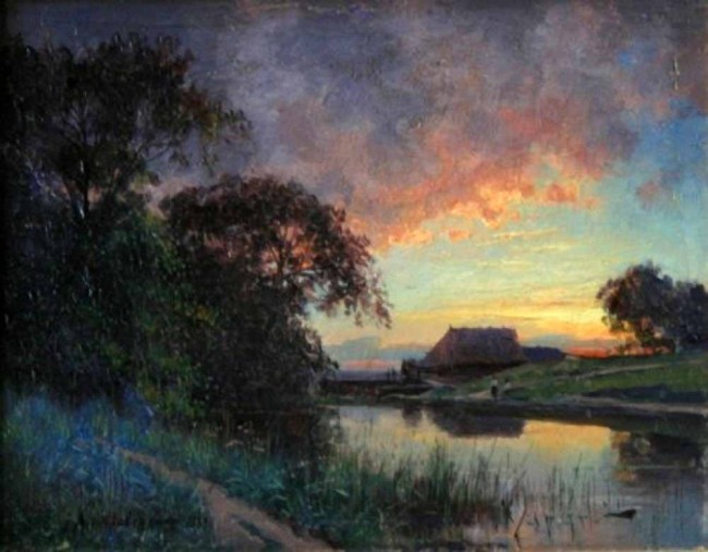 Сочинение по картине: Крачковский - "Сумерки на реке"