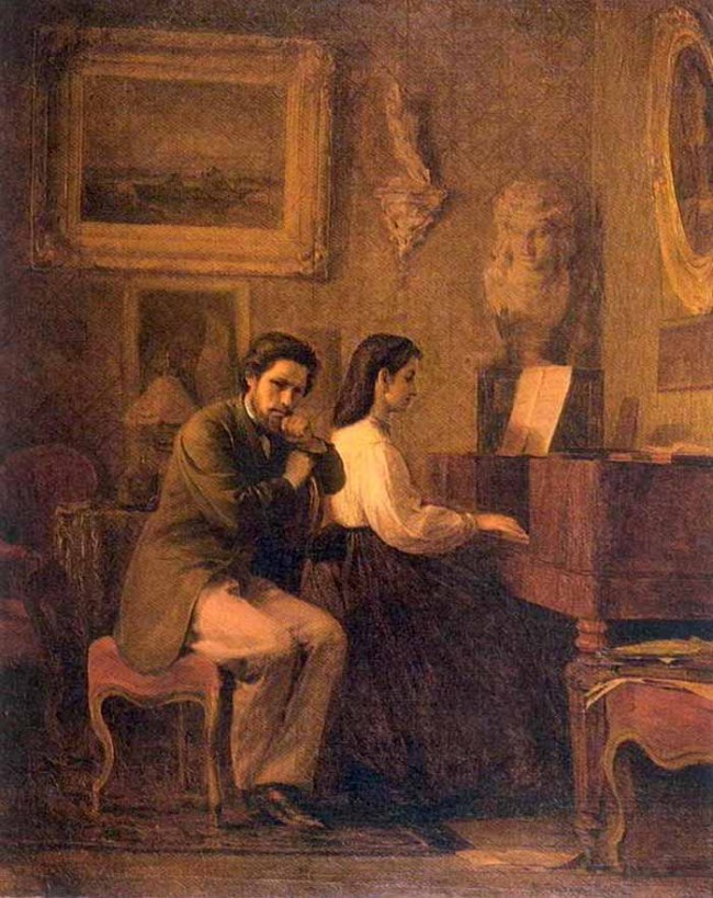 Сочинение по картине: Крамской - "Н.А.Кошелев. Урок музыки"