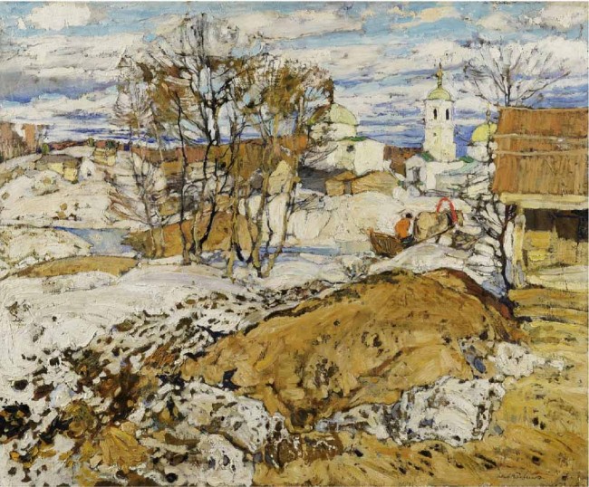 Сочинение по картине: Кравченко - "Весенний пейзаж"