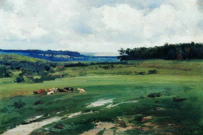 Сочинение по картине: Крыжицкий - "Пейзаж со стадом" Сочинение по картине: Крыжицкий - "Пейзаж со стадом"