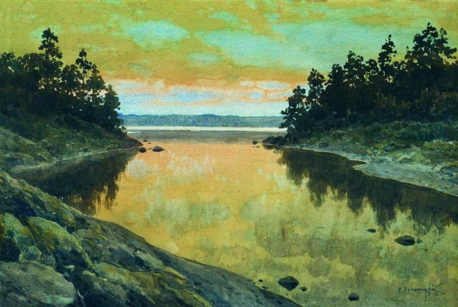 Сочинение по картине: Крыжицкий - "Река"