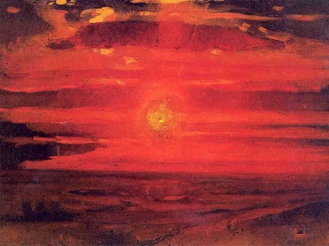 Сочинение по картине: Куинджи - "Закат зимой. Берег моря"