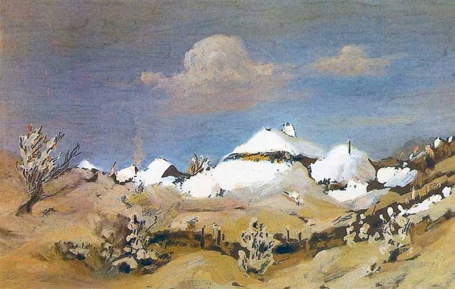 Сочинение по картине: Куинджи - "Зима. Пятна бунного света на крышах хат"