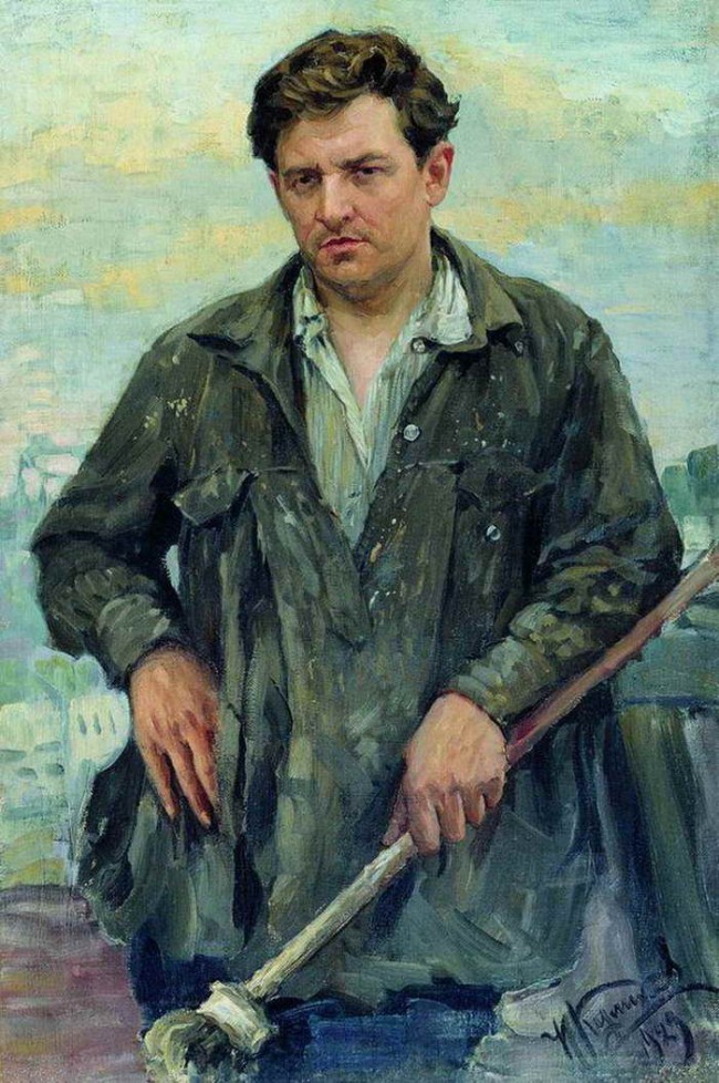 Сочинение по картине: Куликов - "Маляр М.И.Шамилин"