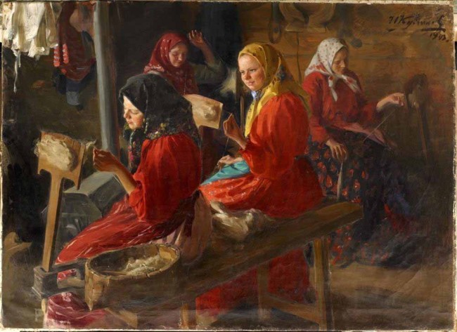 Сочинение по картине: Куликов - "Пряхи" Сочинение по картине: Куликов - "Пряхи"