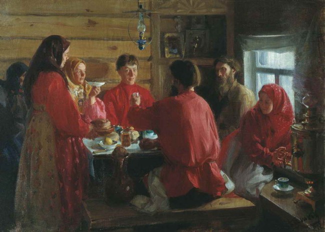 Сочинение по картине: Куликов - "В крестьянской избе"