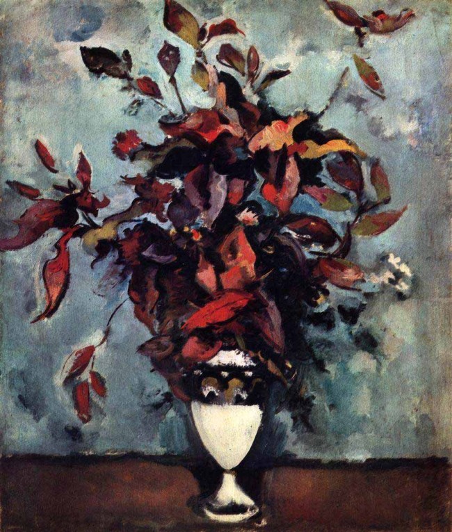 Сочинение по картине: Куприн - "Букет осенних листьев на голубом фоне. Село Крылатское"