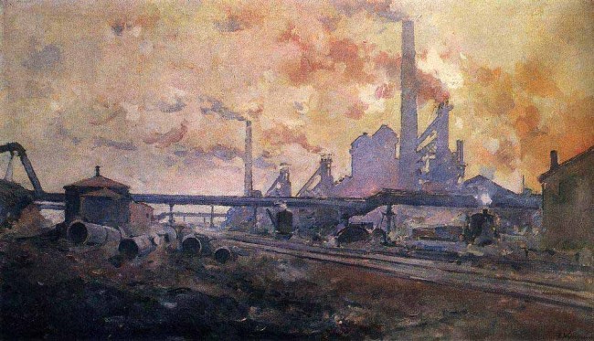 Сочинение по картине: Куприн - "Днепропетровск. Металлургический завод им. Г.И.Петровского. Доменный цех"