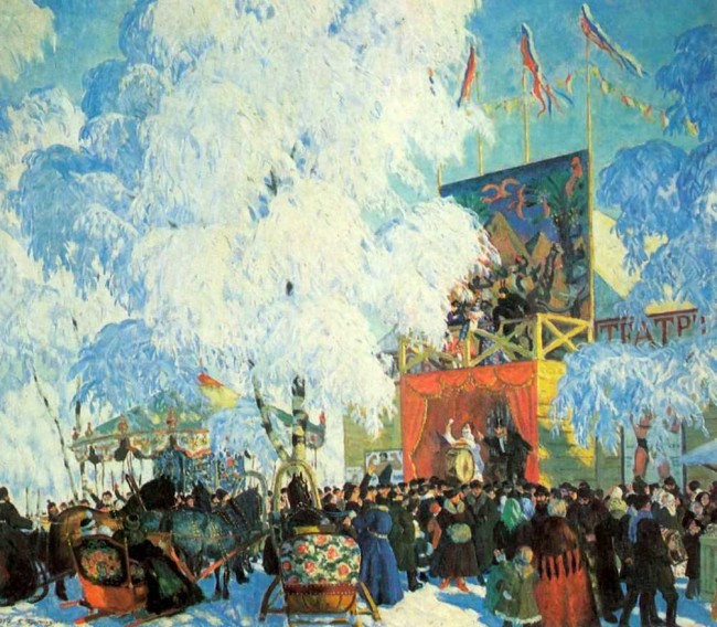 Сочинение по картине: Кустодиев - "Балаганы"