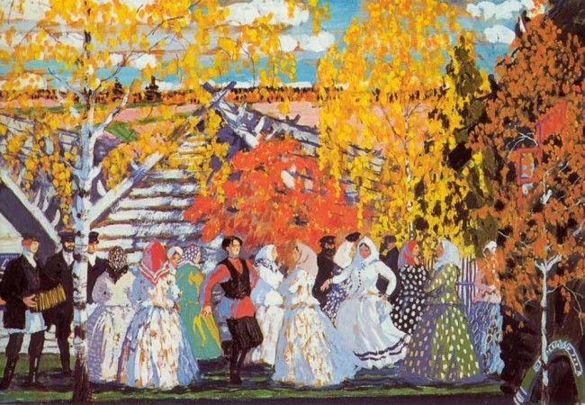 Сочинение по картине: Кустодиев - "Деревенский праздник"