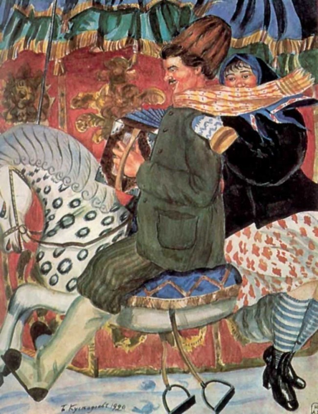 Сочинение по картине: Кустодиев - "Карусель"