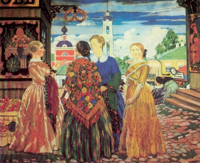 Сочинение по картине: Кустодиев - "Купчихи в Кинешме"