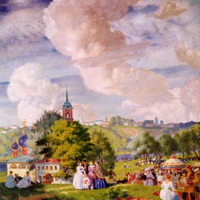 Сочинение по картине: Кустодиев - "Летний праздник"