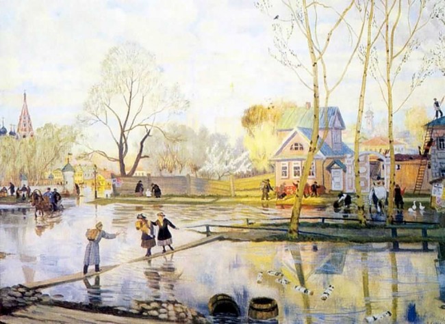 Сочинение по картине: Кустодиев - "Весна"