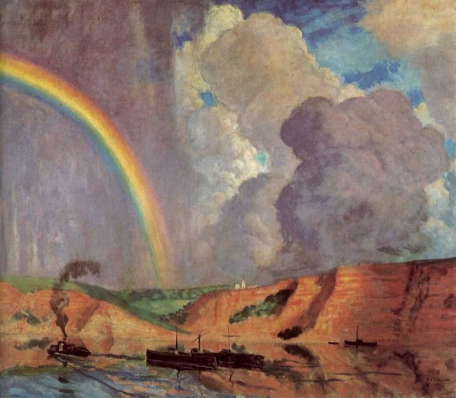 Сочинение по картине: Кустодиев - "Волга. Радуга"