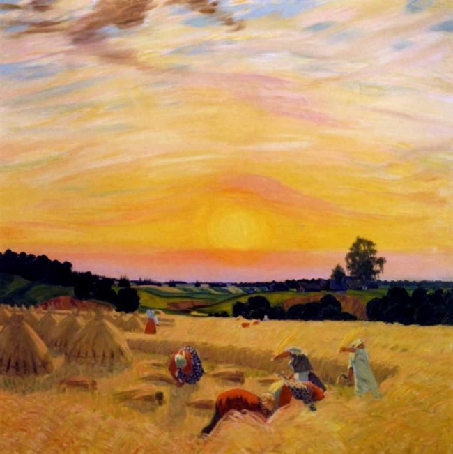 Сочинение по картине: Кустодиев - "Жатва"