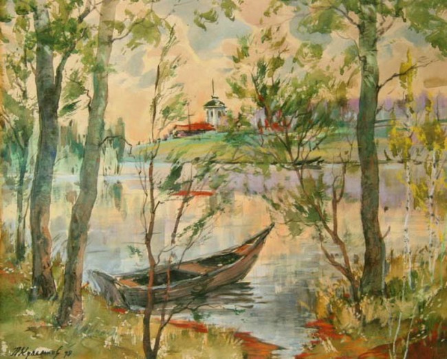 Сочинение по картине: Кузьмичев - "Разлив"