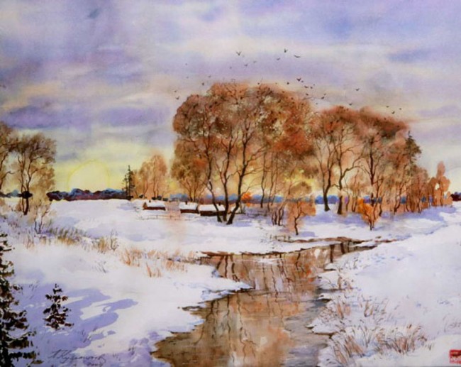 Сочинение по картине: Кузьмичев - "Весеннее настроение"