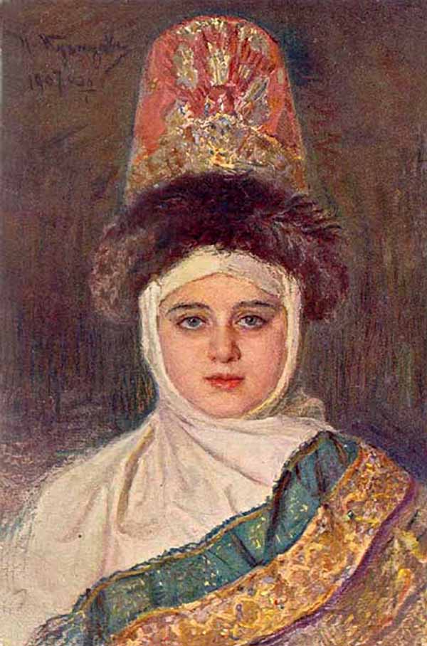 Сочинение по картине: Кузнецов - "Головка в кичке c m-lle Муромской(балерина)" Сочинение по картине: Кузнецов - "Головка в кичке c m-lle Муромской(балерина)"