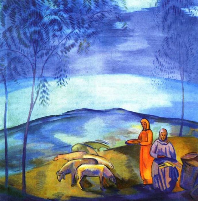 Сочинение по картине: Кузнецов - "Вечер в степи"