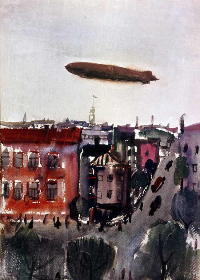 Сочинение по картине: Лабас - "Дирижабль над городом"