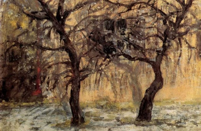 Сочинение по картине: Ларионов - "Деревья на фоне дома"