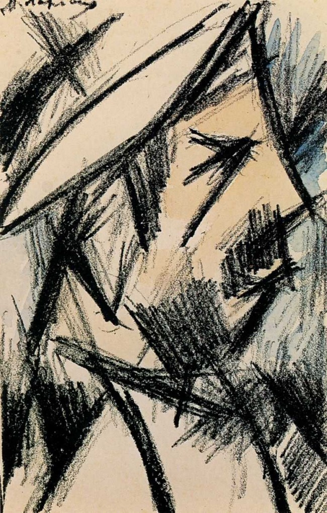 Сочинение по картине: Ларионов - "Голова солдата"