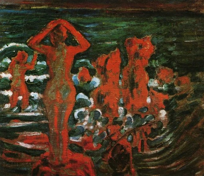 Сочинение по картине: Ларионов - "Купальщинцы при заходящем солнце. Одесса"