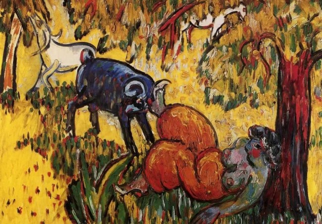 Сочинение по картине: Ларионов - "Пастораль. Турецкая идиллия"