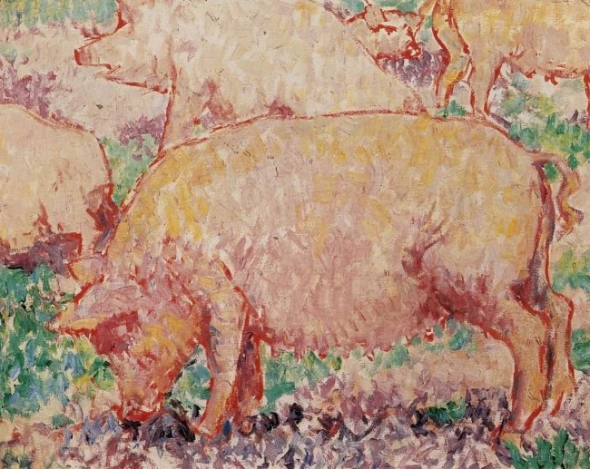 Сочинение по картине: Ларионов - "Свиньи"